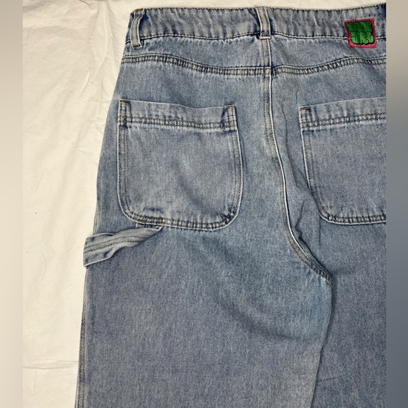 Empyre Tori Patch Baggy Wide Leg Skate Cargo Denim Jeans 8 - Picture 6 of 12
